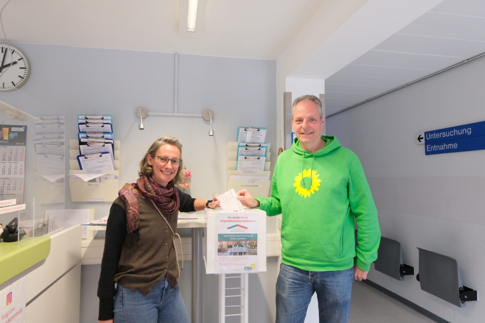 GRÜNE Saarbrücken rufen zum Blutspenden auf und zur Spende an das Drogenhilfezentrum